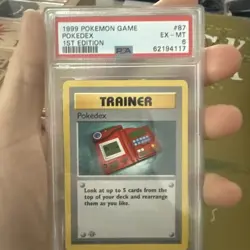 1999 Pokemon Game 1st Edition Pokedex #87 PSA 6 EX-MT - Image 1