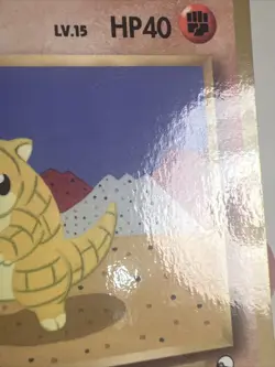 LP Sandshrew 027 Glossy Japanese Vending Series 2 Red AUTHENTIC Pokemon Card - Image 4