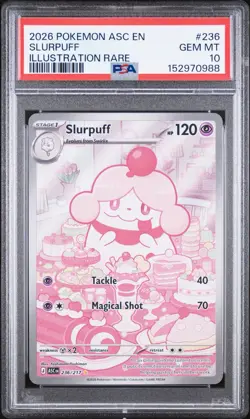 2026 Pokemon Ascended Heroes Slurpuff 236/217 Illustration Rare PSA 10 GEM MINT - Image 1
