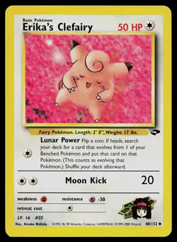 Pokemon Card - Erika's Clefairy Gym Challenge 40/132 Uncommon - Image 1