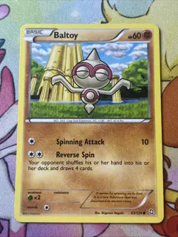 Baltoy 63/124 - LP BW Dragons Exalted - Pokemon 2012 Common TCG Card - Image 1