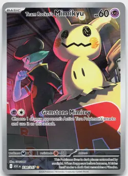 Team Rocket's Mimikyu 238/217 Illustration Rare Ascended Heroes Pokemon NM - Image 1