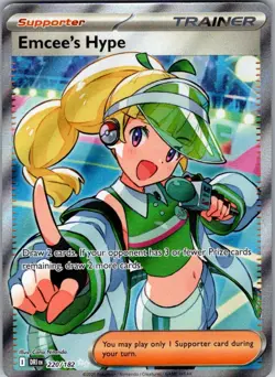 Emcee's Hype 220/182 Ultra Rare Destined Rivals Pokemon Near Mint - Image 1