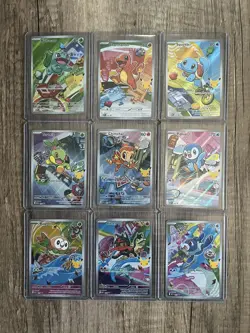 Pokemon TCG: Set of 9 First Partner Illustration Collection Series 1 - Image 1