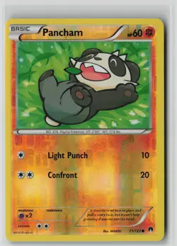 Pancham 71/122 Common BREAKpoint Pokemon Reverse Holo NM - Image 1