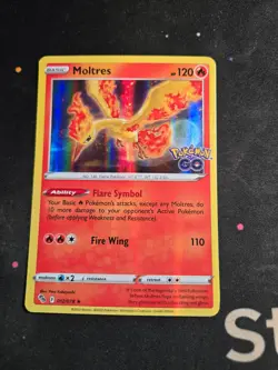 Moltres 012/078 Holo Rare Pokemon GO Pokemon Holo NM - Image 1