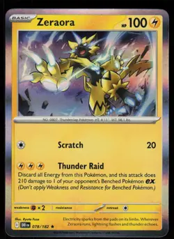 Zeraora 078/182 Rare Destined Rivals Pokemon Holo Near Mint - Image 1
