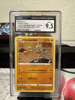 Pokemon Trading Card Game Classic Hitmonchan Holo 012/034 CGC 9.5 Mint+ - Image 1