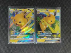 Pokemon - SM213 & 20/68 - Raichu GX x2 - PROMO & Hidden Fates - Pack Fresh - Image 1