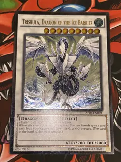 Yugioh Trishula, Dragon of the Ice Barrier AP08 - EN001 Ultimate Rare Near Mint - Image 2