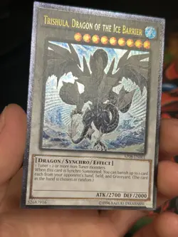 Yugioh Trishula, Dragon of the Ice Barrier AP08 - EN001 Ultimate Rare Near Mint - Image 3