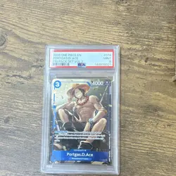 Bandai One Piece Card Game Portgas D. Ace Tin Pack Set Vol.2 #074 Foil PSA 9 - Image 1