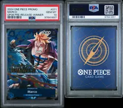 2024 One Piece Promo Marco OP08 Pre-Release Winner #P-071 PSA 10 GEM MT - Image 1