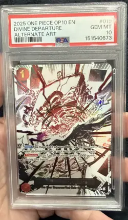2025 One Piece OP10-019 Divine Departure Alt Art Rare Royal Blood PSA 10 - Image 1