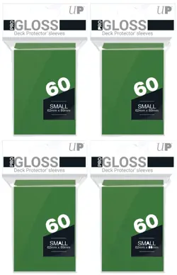 240 Ultra Pro Small Gloss Green Deck Protectors Card Sleeves Yugioh Gaming ccg - Image 1