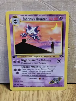 Sabrina's Haunter 55/132 Gym Challenge 1st Edition Non-Holo Pokemon Card TCG - Image 1