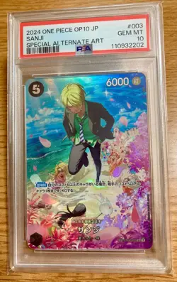 PSA 10 Sanji (SP) OP10-Royal Blood ST14-003 Japanese One Piece Card games B18 JP - Image 1