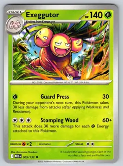Exeggutor 005/132 Uncommon Mega Evolution Pokemon Near Mint - Image 1