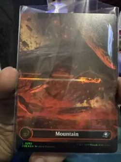 MTG LAND Mountain (265) (Borderless) (Galaxy Foil) Edge of Eternities Foil - Image 1