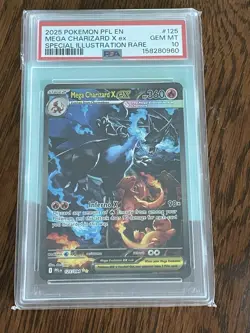 Pokemon Mega Charizard X ex Phantasmal Flames SIR #125 PSA 10 Gem Mint - Image 1