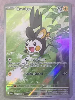 The Pokemon Company Emolga 112/086 SV: Black Bolt Illustration Rare Holo - Image 1