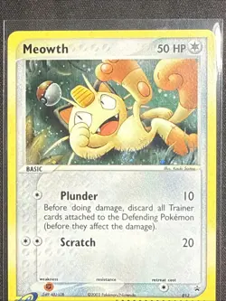 Pokemon Meowth #013 Black Star Promo Holo EX Era Lightly Played + - Image 3