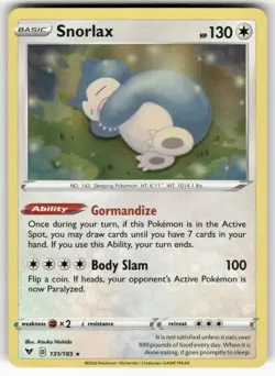 Snorlax 131/185 Holo Rare Vivid Voltage Pokemon Near Mint - Image 1