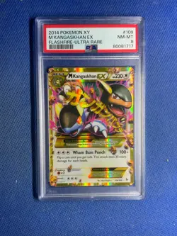 2014 POKEMON XY FLASHFIRE ULTRA RARE #109 M KANGASKHAN EX PSA 8 - Image 1
