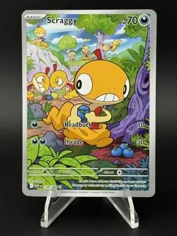 Pokemon Scraggy IR 138/086 Scarlet Violet White Flare Illustration Rare TCG NM - Image 1