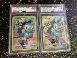 Pokemon TCG Cosmic Eclipse Secret Rare Piplup 239/236 Full Art Holo PSA 8 - Image 1