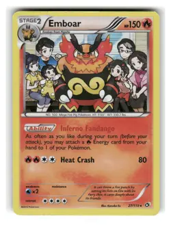 Emboar 27/113 Holo Holo Rare Legendary Treasures Pokemon Holo Moderately Played - Image 1