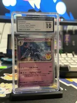 2024 Pokemon TCG Paldean Fates Ceruledge Pokemon Day Promo CGC Gem Mint 10 - Image 1
