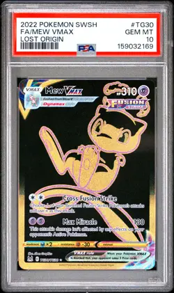 2022 POKEMON SWORD & SHIELD LOST ORIGIN #TG30 FULL ART/MEW VMAX PSA 10 - Image 1