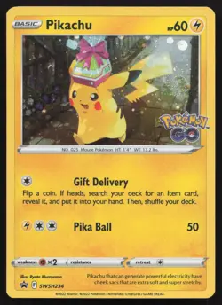Pikachu SWSH234 Holo Promo Sword & Shield Promo Pokemon Lightly Played - Image 1