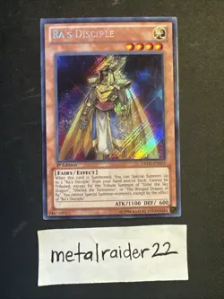 Yugioh Ra's Disciple DRLG-EN024 Dragons of Legend Secret Rare 1st Edition LP - Image 1