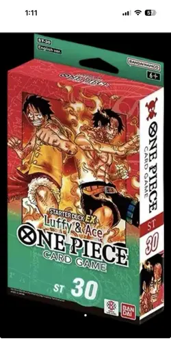 (5)Bandai Namco One Piece Card Game Starter Deck EX ST-30 Luffy & Ace English - Image 1