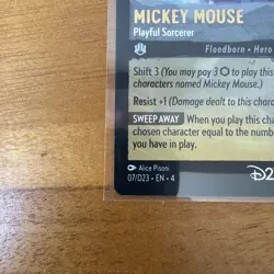 Disney Lorcana MICKEY MOUSE PLAYFUL SORCERER D23 Exclusive Promo Card - Image 5