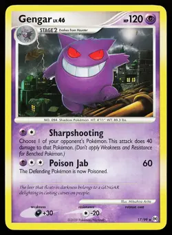 Gengar 17/99 Regular Rare Arceus Pokemon Card - Image 1