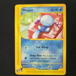 Wooper 66/147 Aquapolis Uncommon Atsuko Nishida 2002 Nintendo Pokemon Card - Image 1