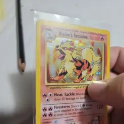 Pokemon Gym Challenge Blaine's Arcanine Holo Rare Card 1/132 Small Crease - Image 3