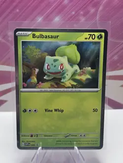 Bulbasaur 046 Pokemon Scarlet & Violet 151 Black Star Promo Card Cosmos Holo NM - Image 1