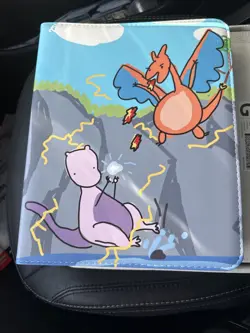 Dysfunctional Passholder Mewtwo Charizard Pokenot Binder + Holo Card - Image 1