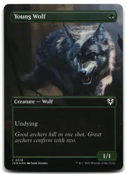 MTG Young Wolf Foil(Borderless) C Innistrad Remastered 319 LP - Image 1