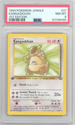 PSA 8 - Pokemon Card - Jungle 21/64 - KANGASKHAN (rare) *1st Edition* - NM-MT - Image 1