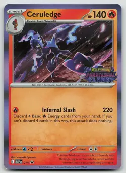 Pokemon Ceruledge (Prerelease) 014 ME: Mega Evolution Promo Promo Holo NM - Image 1