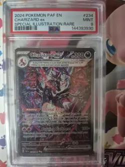 Pokemon TCG Charizard ex 234/091 Special Illustration Rare Paldean Fates PSA 9 - Image 1