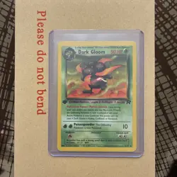 Dark Gloom 36/82 1st Edition Team Rocket Pokemon Card WOTC - HP - Image 1