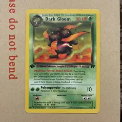 Dark Gloom 36/82 1st Edition Team Rocket Pokemon Card WOTC - HP - Image 2