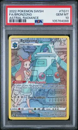 Fa/Bronzong Pokemon Sword & Shield Astral Radiance TG11 NM PSA 10 - Image 1