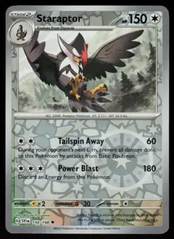 Staraptor 150/198 Uncommon Scarlet & Violet Pokemon Reverse Holo Near Mint - Image 1